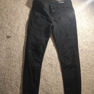 Black punk jeans